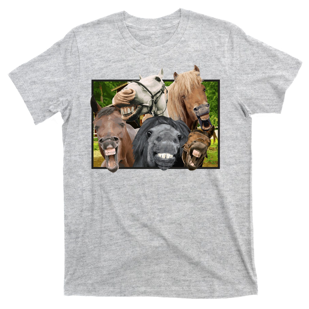 Horses Selfie Funny T-Shirt