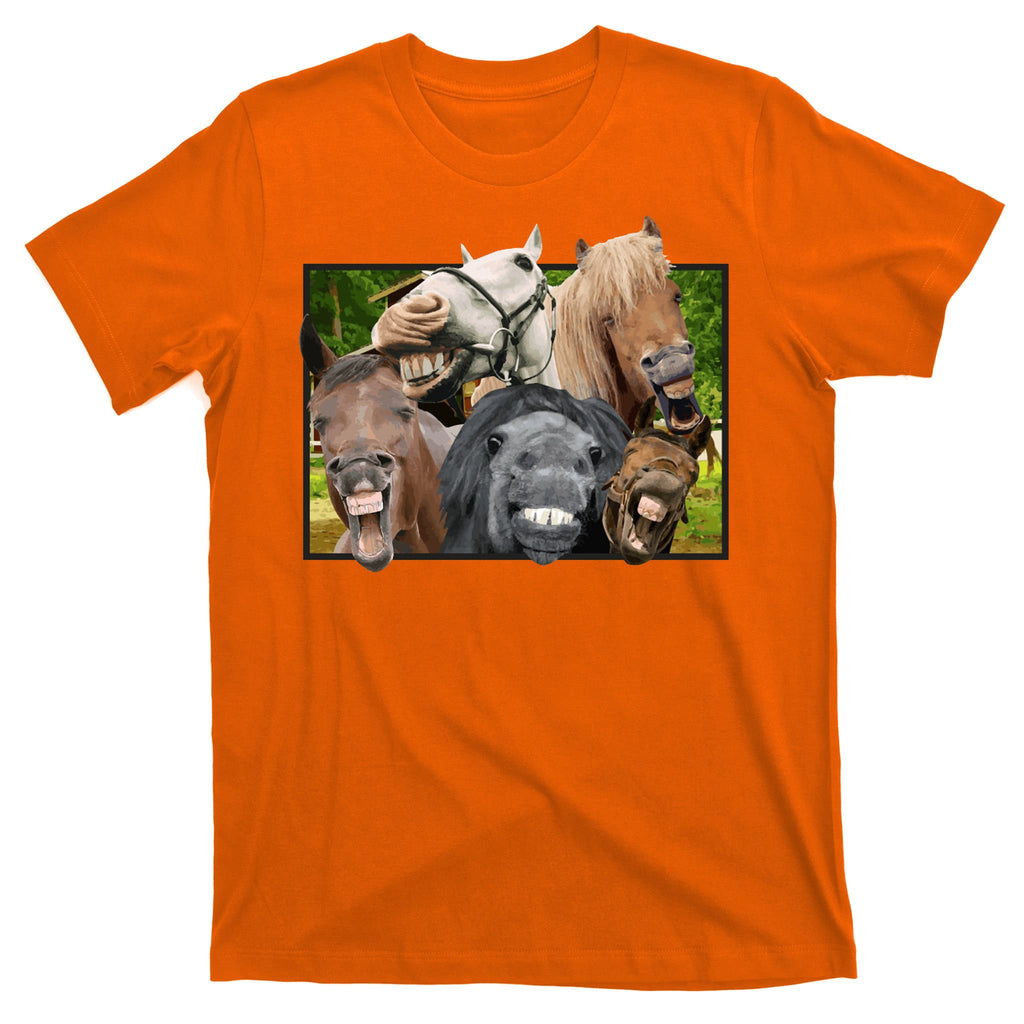 Horses Selfie Funny T-Shirt