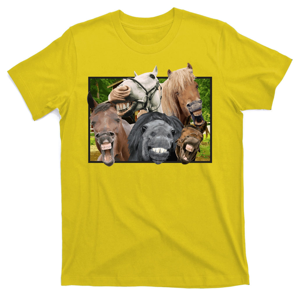 Horses Selfie Funny T-Shirt