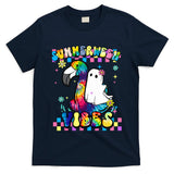 Halloween Summerween Ghost On A Pool Funny Spooky Summer T-Shirt