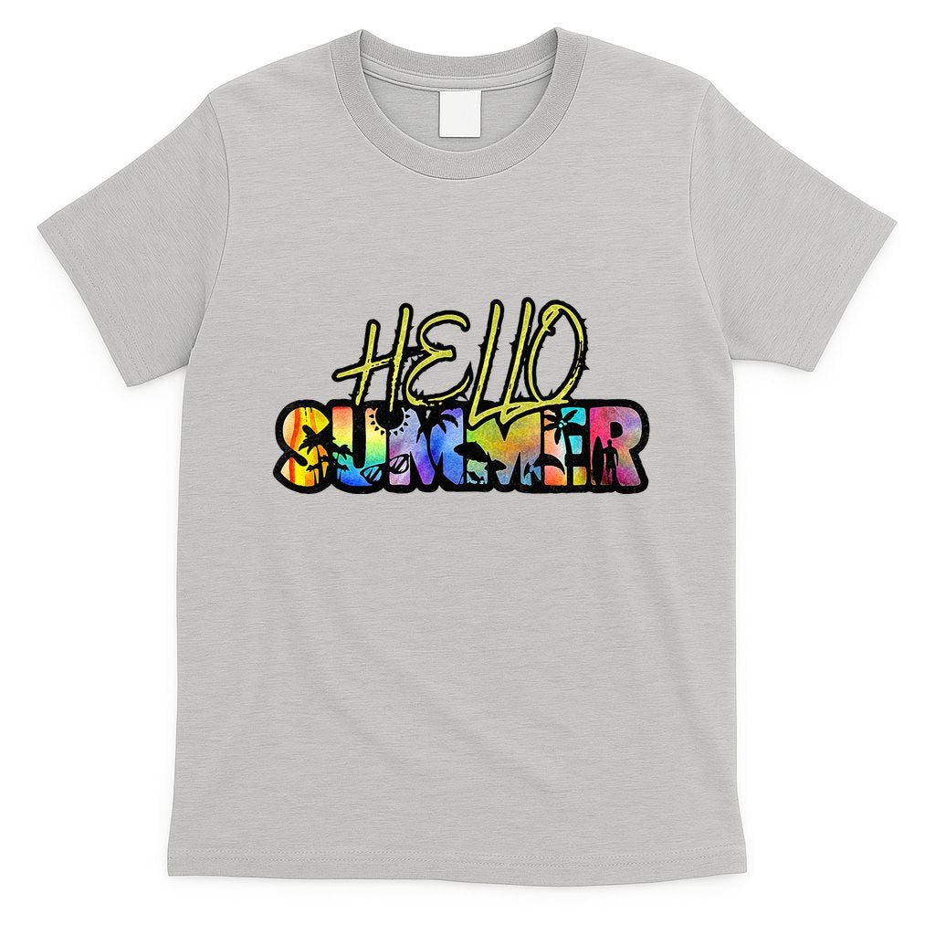 Hello Summer Hawaii Beach Summer Vacation Family Tie Dye T-Shirt