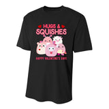 Hugs & Squishes Happy ValentineS Day Cute Squish!Mallow Valentine Youth Performance Sprint T-Shirt