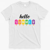 Hello Summer Popsicle Colorful T-Shirt