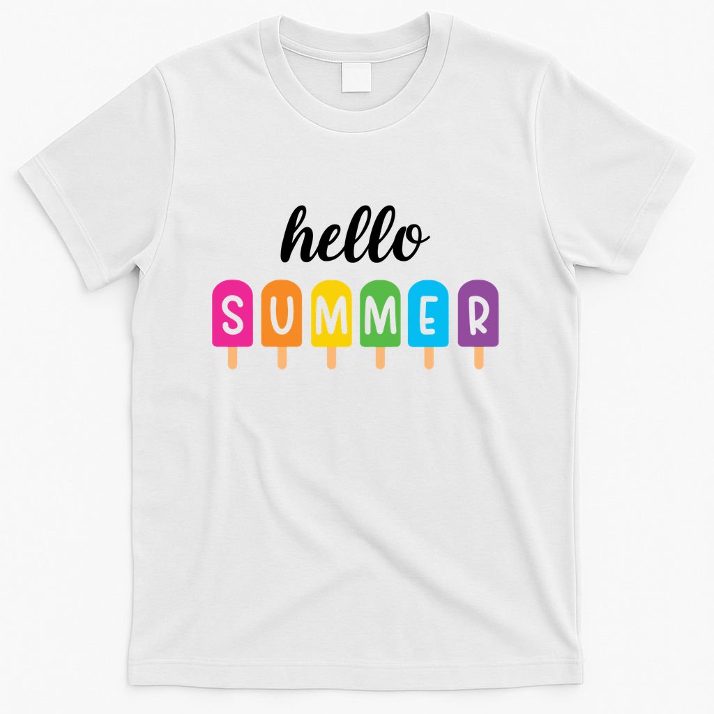 Hello Summer Popsicle Colorful T-Shirt