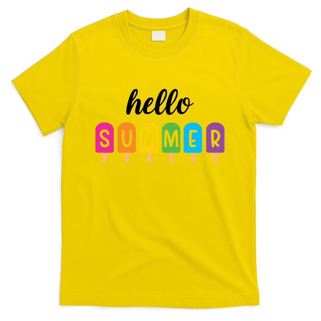 Hello Summer Popsicle Colorful T-Shirt