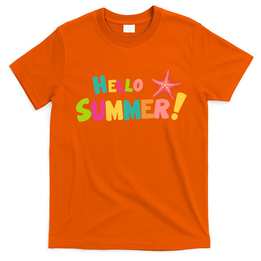 Hello Summer Starfish Colorful T-Shirt