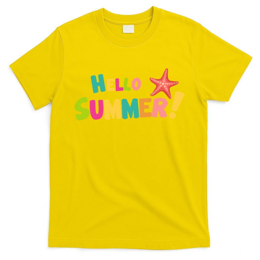 Hello Summer Starfish Colorful T-Shirt