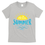 Hello Summer Sunset Ocean Wave T-Shirt