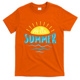 Hello Summer Sunset Ocean Wave T-Shirt