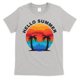 Hello Summer Tropical Sunset Beach T-Shirt