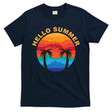 Hello Summer Tropical Sunset Beach T-Shirt