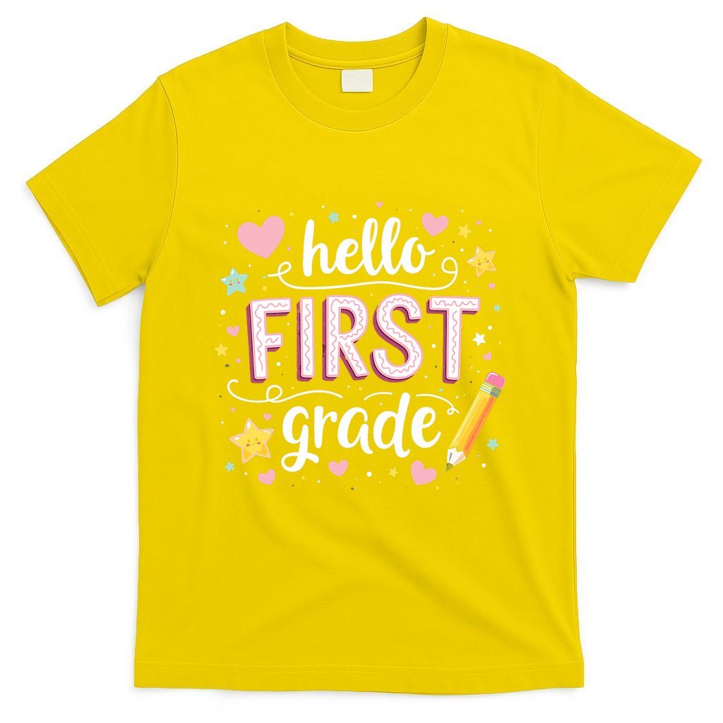 Hello Team 1st Grade Back To School Outfit T-Shirt