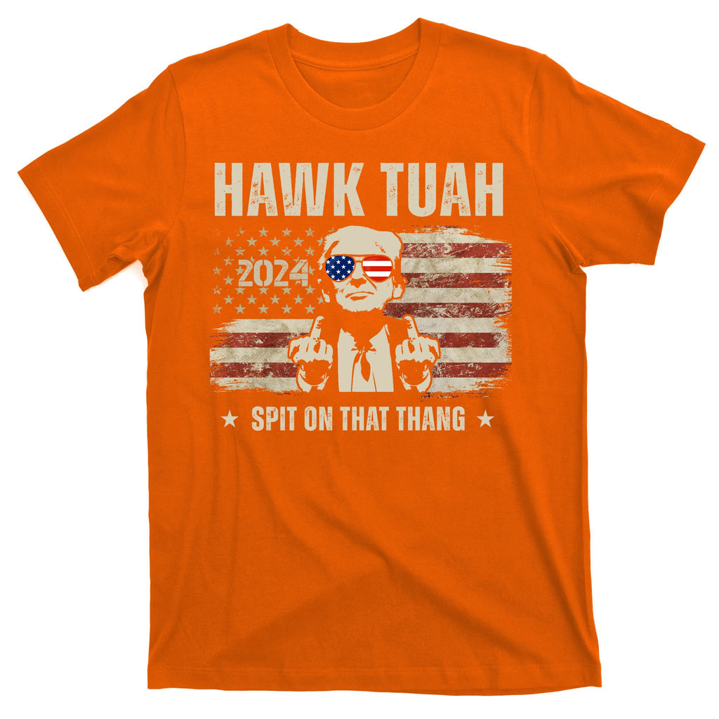 Hawk Tuah Spit On That Thang 2024 Usa Trump T-Shirt