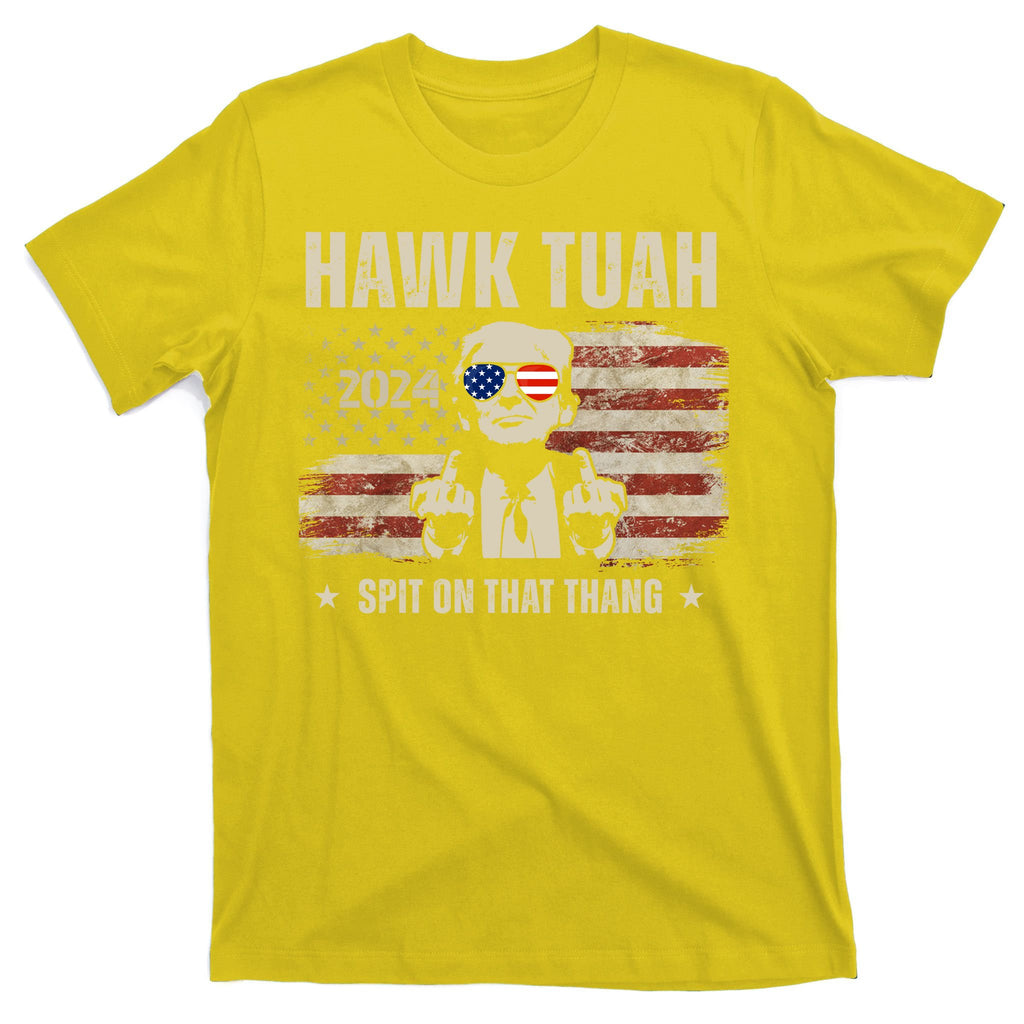 Hawk Tuah Spit On That Thang 2024 Usa Trump T-Shirt