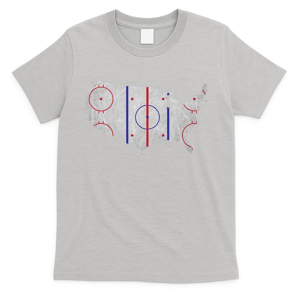 Hockey USA Map T-Shirt