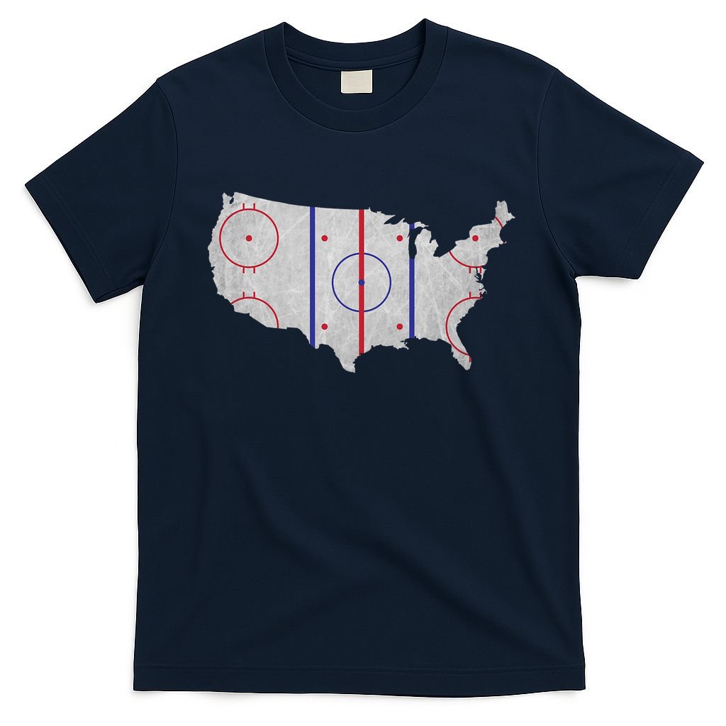 Hockey USA Map T-Shirt