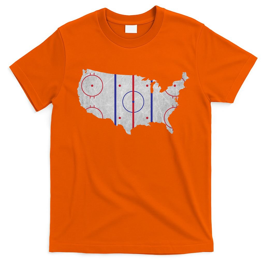 Hockey USA Map T-Shirt