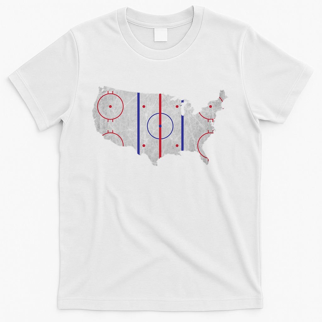 Hockey USA Map T-Shirt