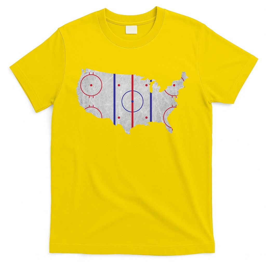 Hockey USA Map T-Shirt