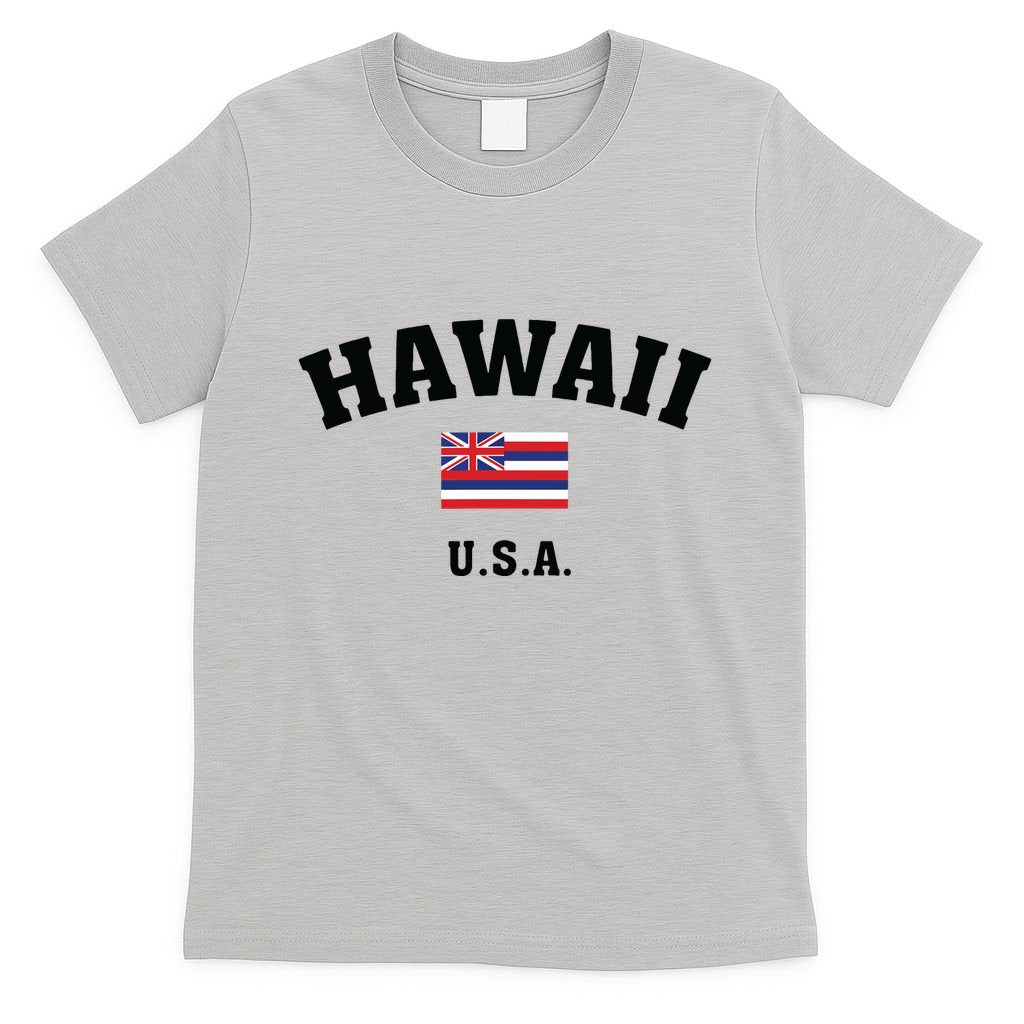 Hawaii Usa With American Flag T-Shirt