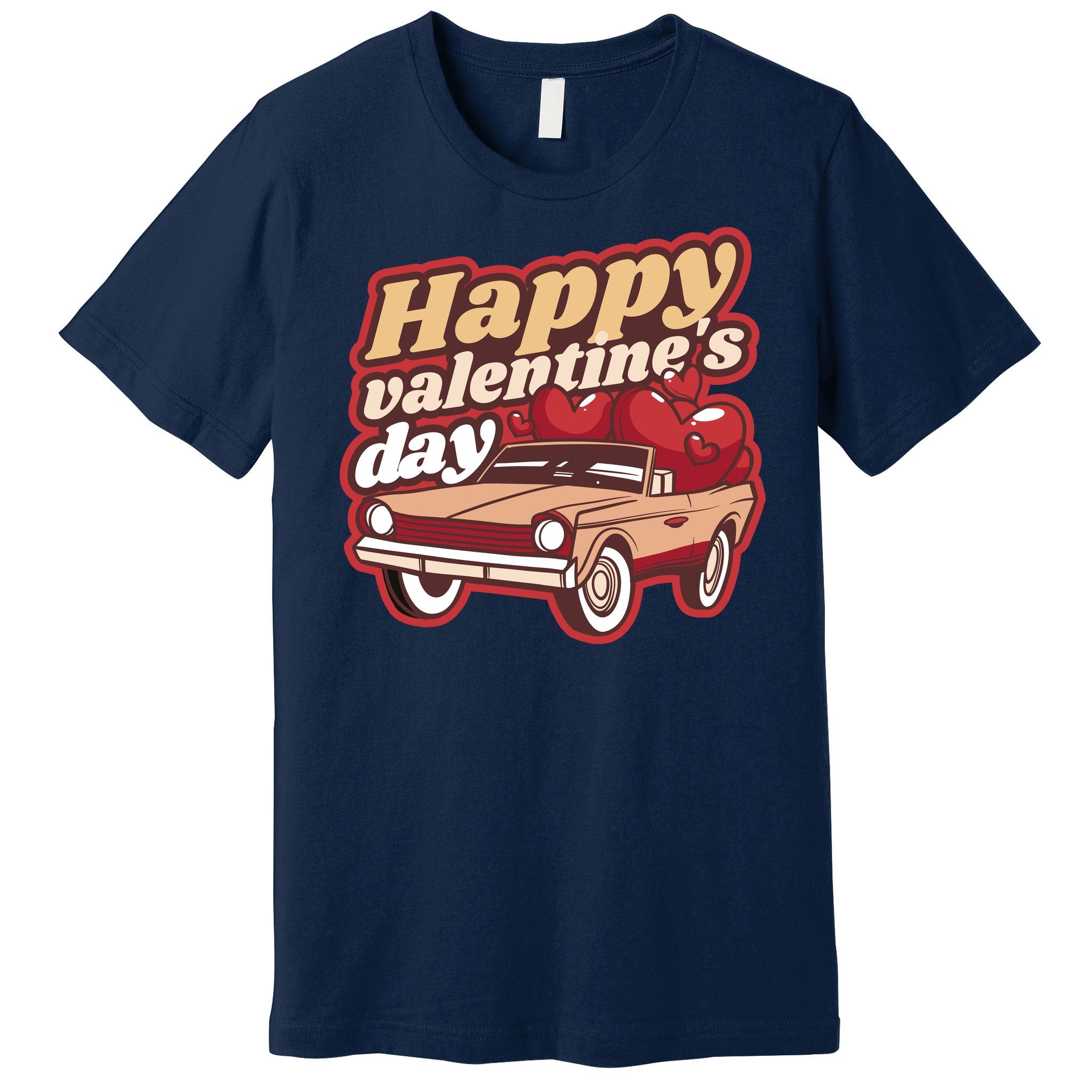Happy Valentine's Day Vintage Car Premium T-Shirt