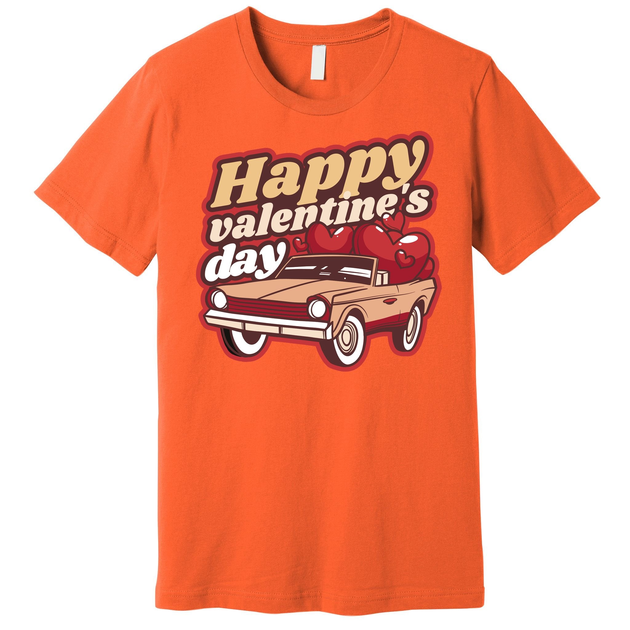 Happy Valentine's Day Vintage Car Premium T-Shirt