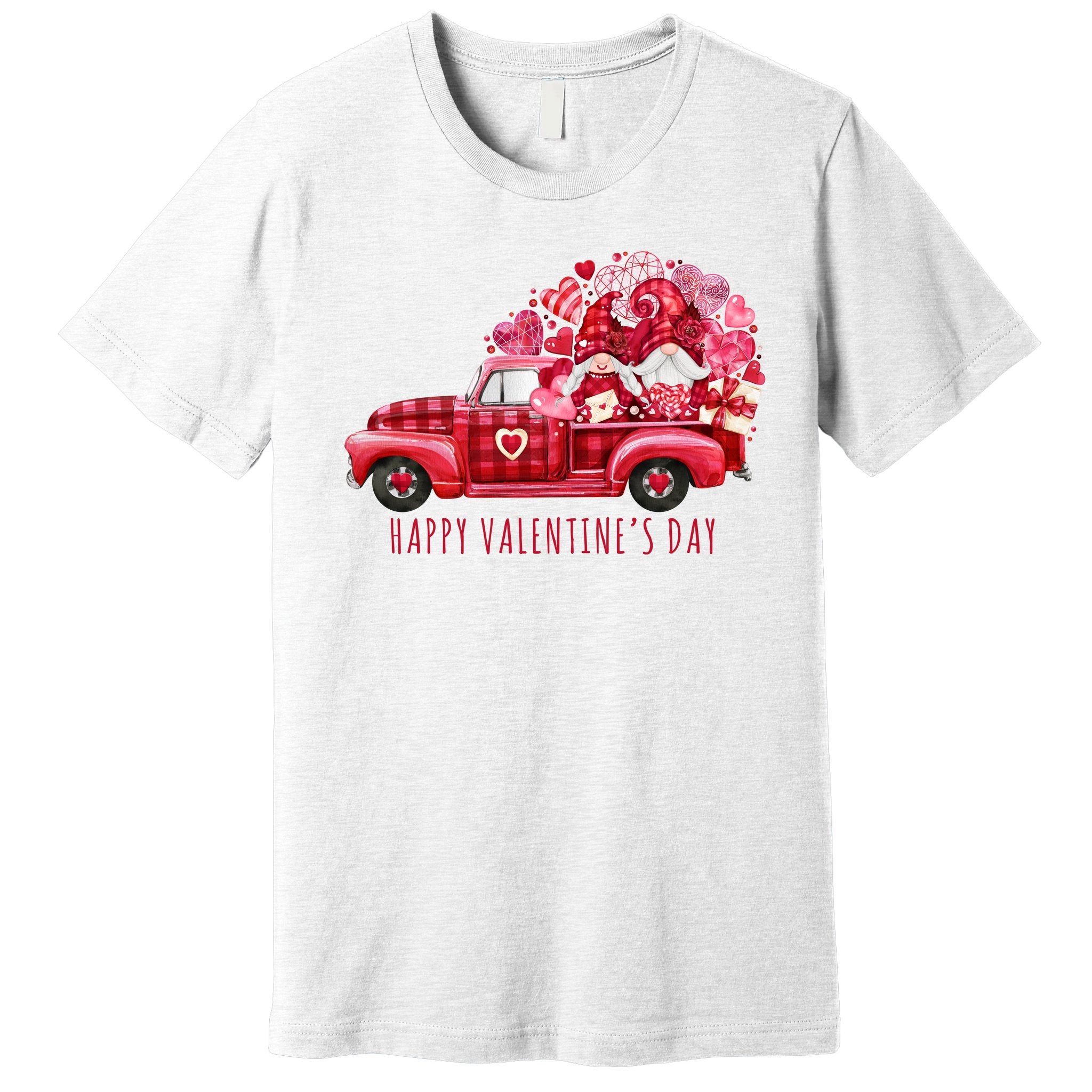 Happy Valentines Day Gnome Vintage Truck Premium T-Shirt
