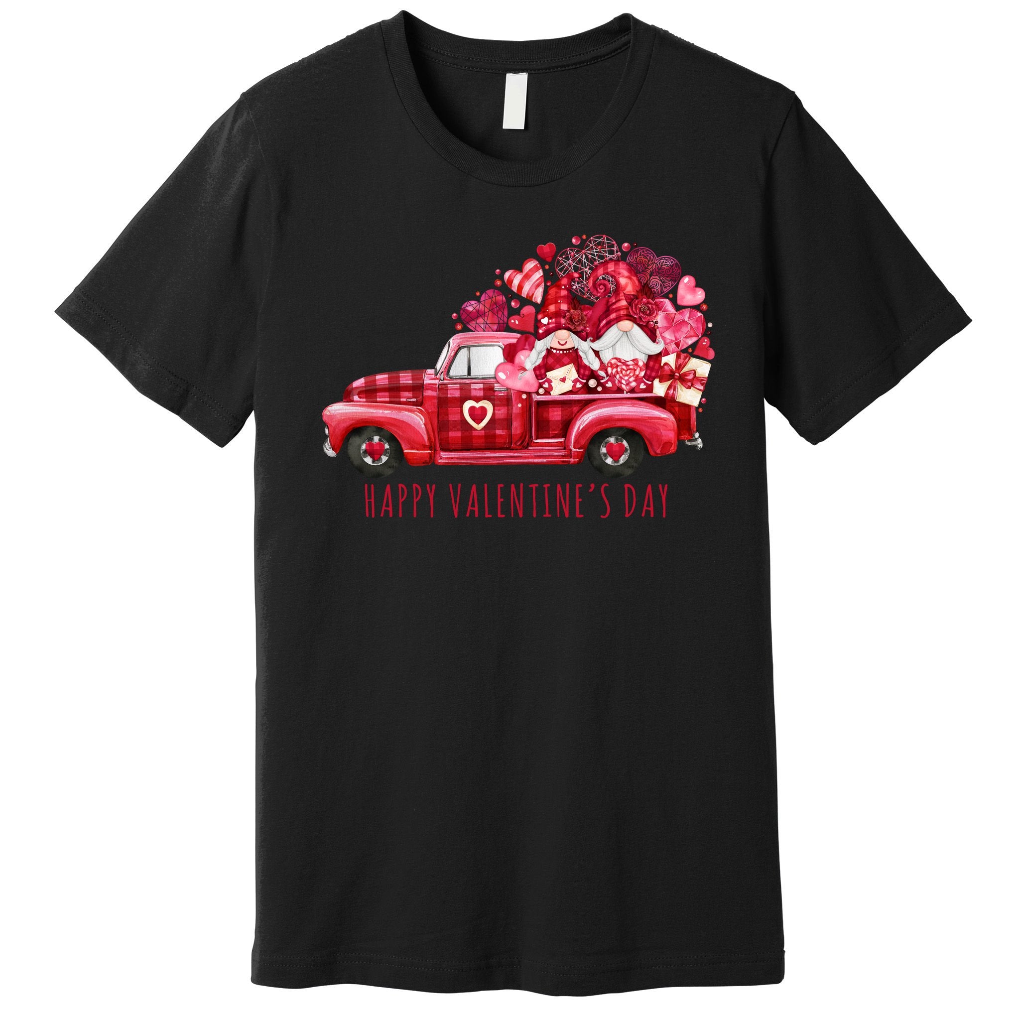 Happy Valentines Day Gnome Vintage Truck Premium T-Shirt