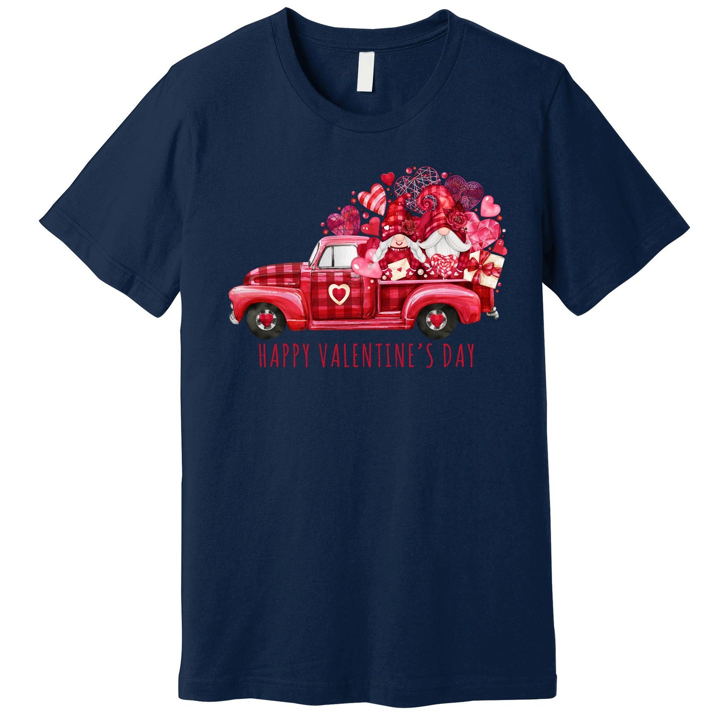 Happy Valentines Day Gnome Vintage Truck Premium T-Shirt