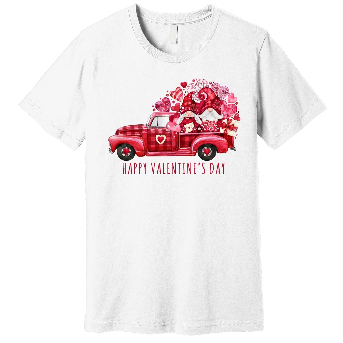 Happy Valentines Day Gnome Vintage Truck Premium T-Shirt