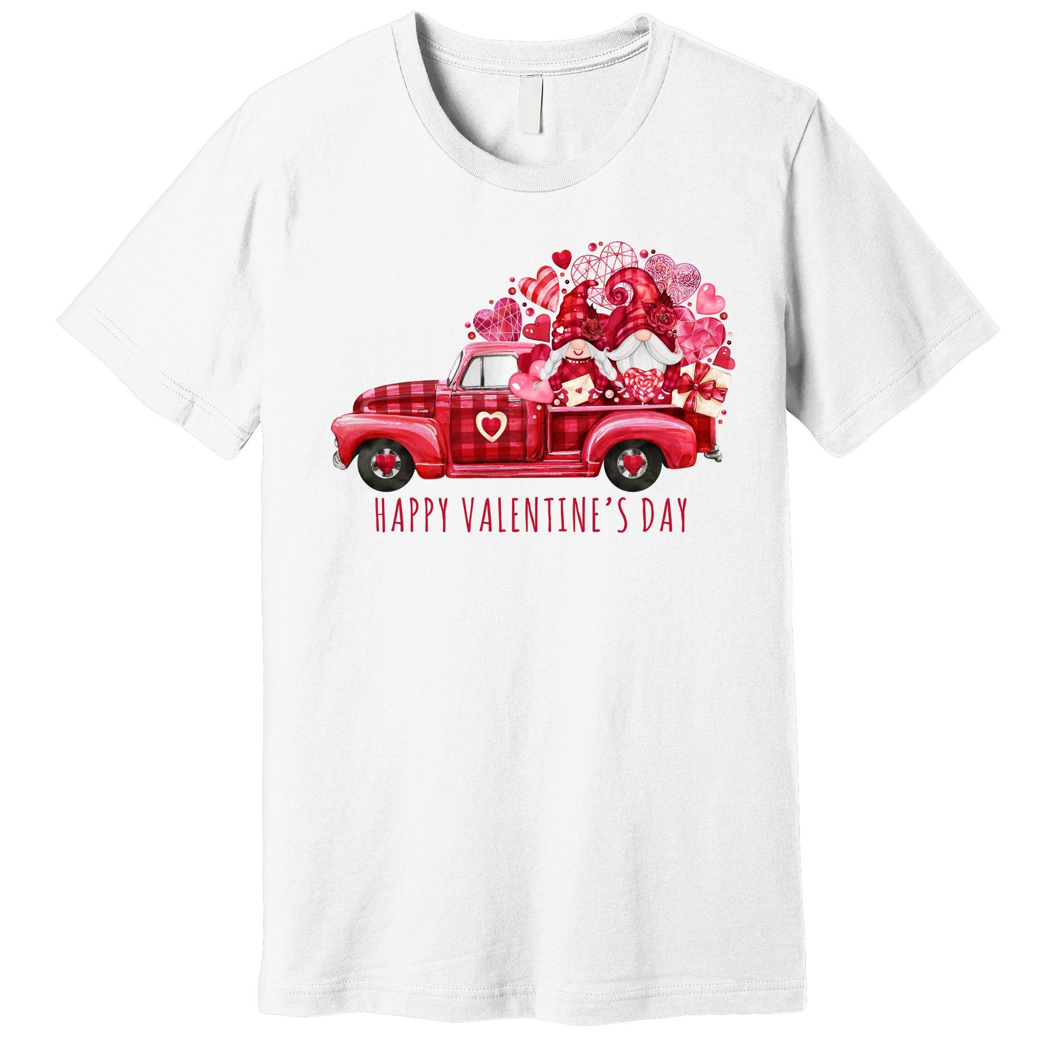 Happy Valentines Day Gnome Vintage Truck Premium T-Shirt
