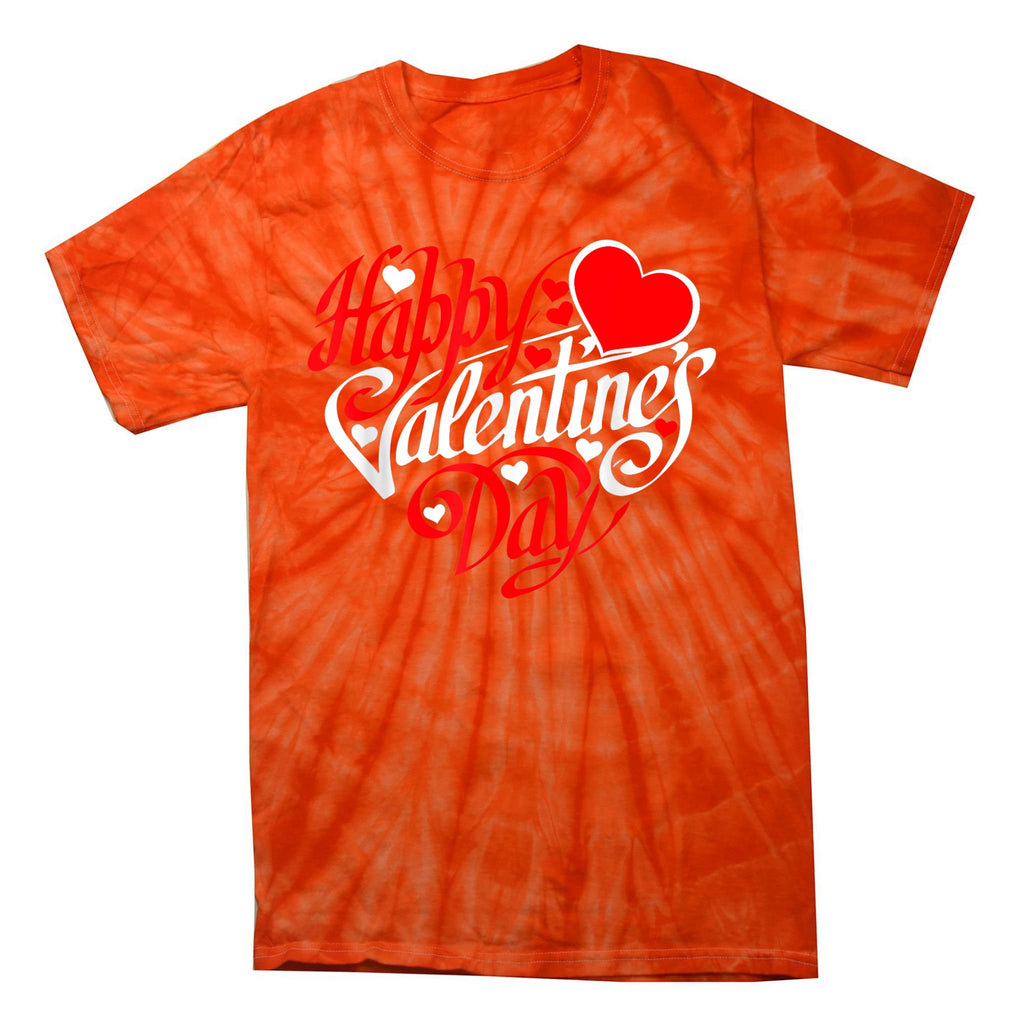 Happy Valentines Day Valentine Heart Shape Tie-Dye T-Shirt