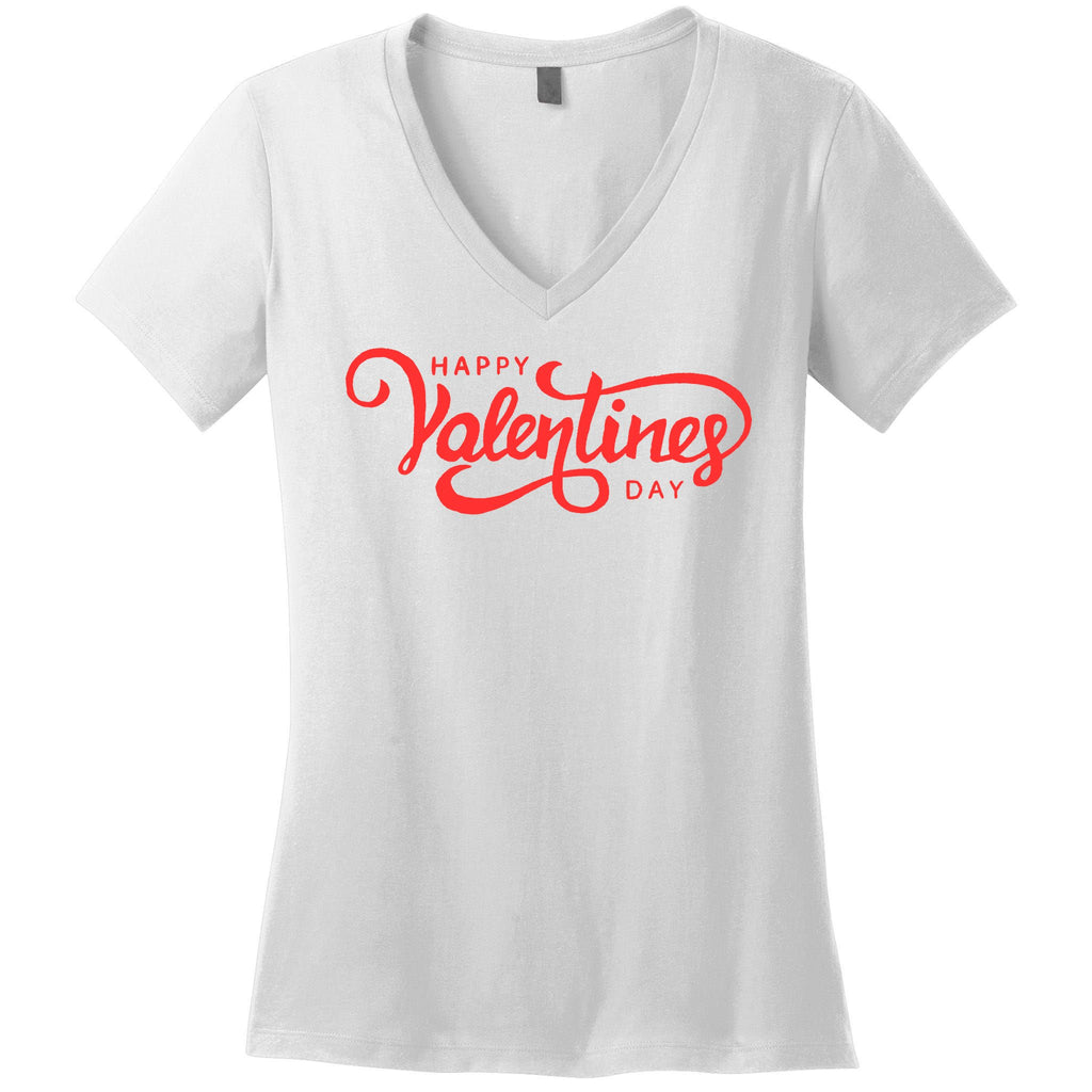 Happy Valentines Day Cute Holiday Gift Women's V-Neck T-Shirt