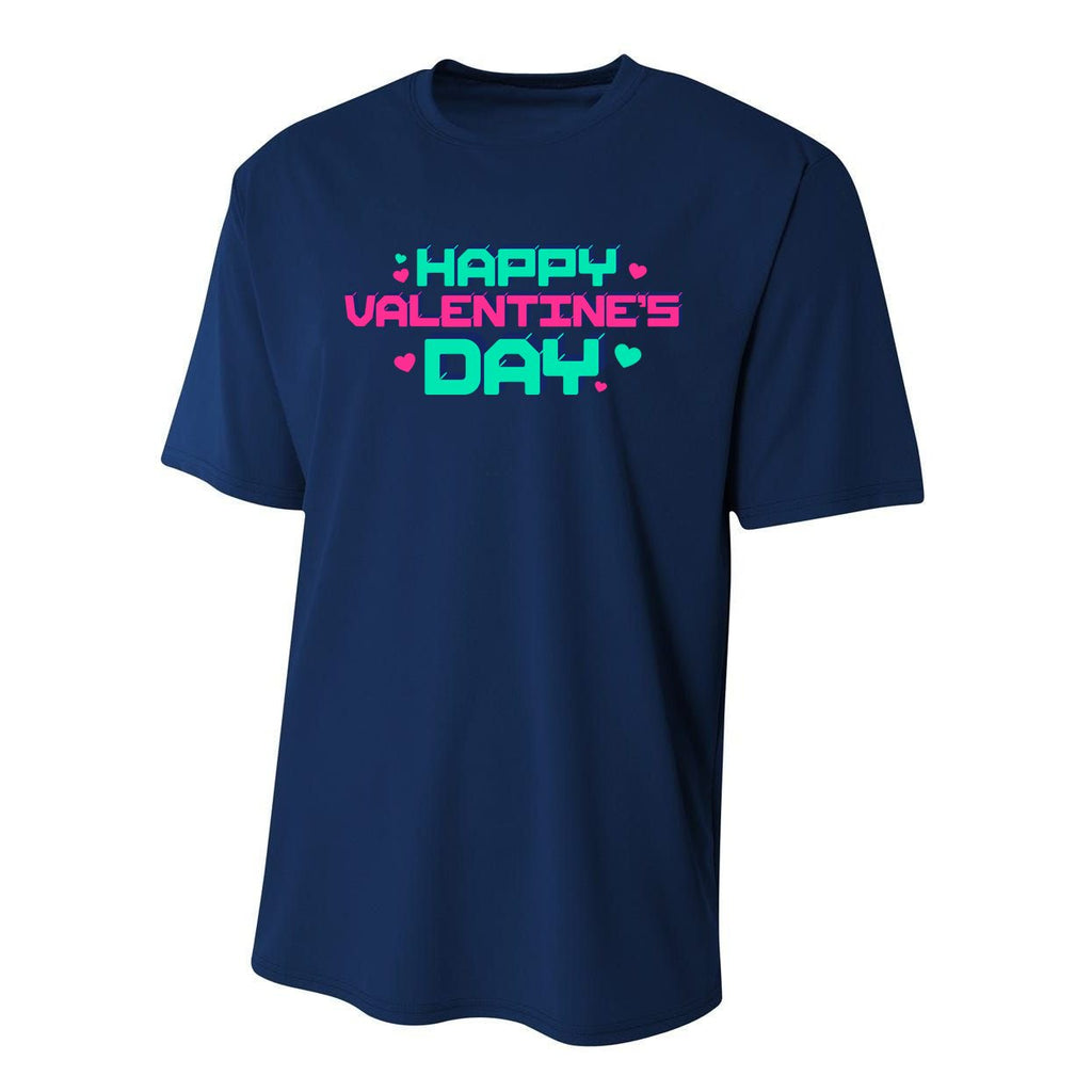 Happy Valentines Day Retro Neon Gift Performance Sprint T-Shirt