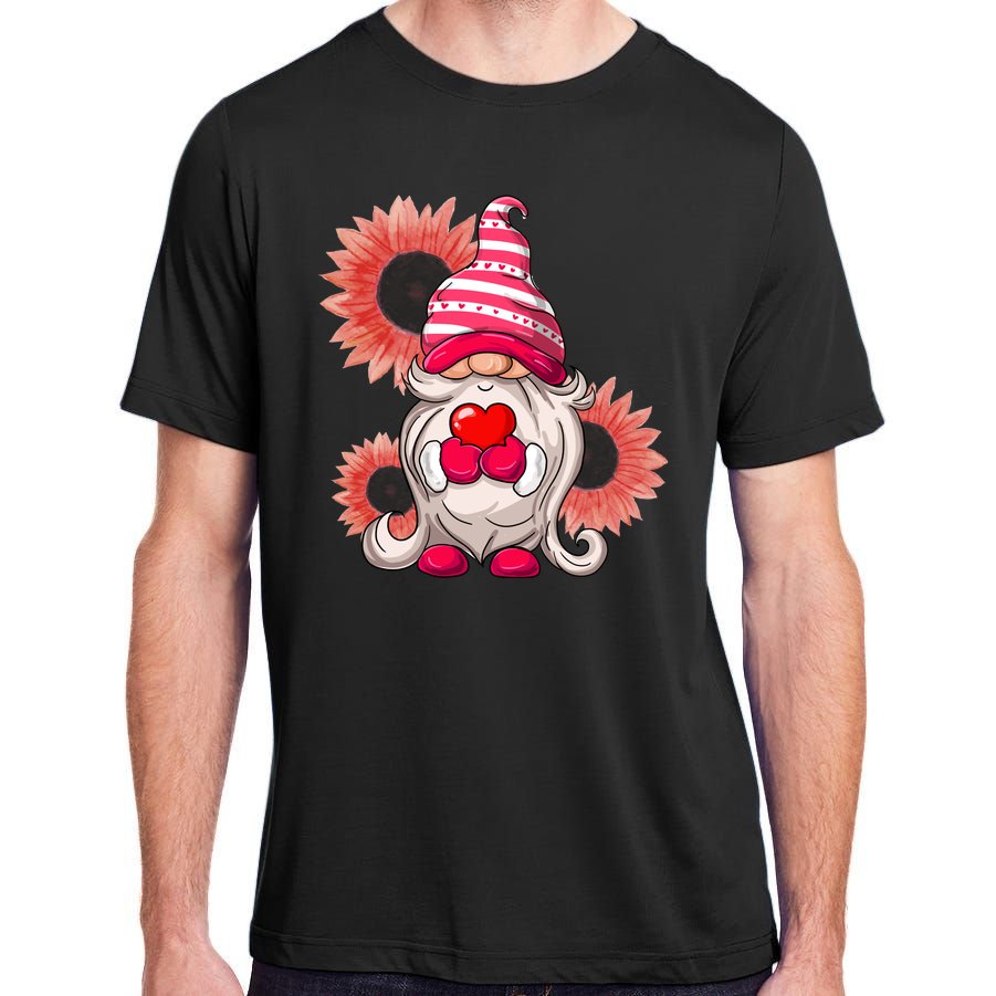 Happy Valentine's Day Gnome Sunflower Adult ChromaSoft Performance T-Shirt