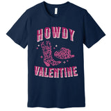 Howdy Valentine Pink Leopard Premium T-Shirt