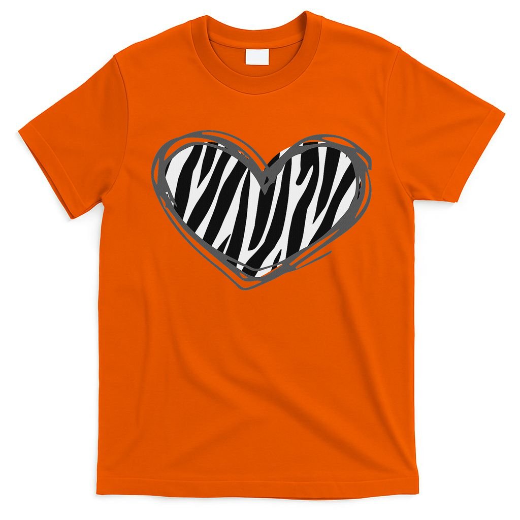 Heart Zebra Print For Zebra Lover T-Shirt