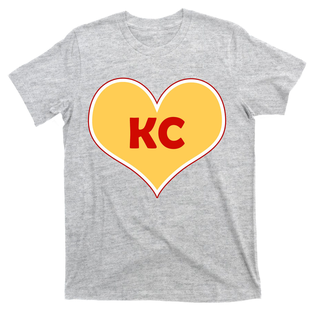 I Love Kansas City KC Football Heart T-Shirt