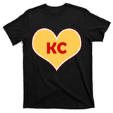 I Love Kansas City KC Football Heart T-Shirt