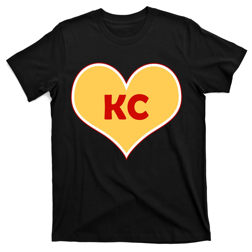 I Love Kansas City KC Football Heart T-Shirt