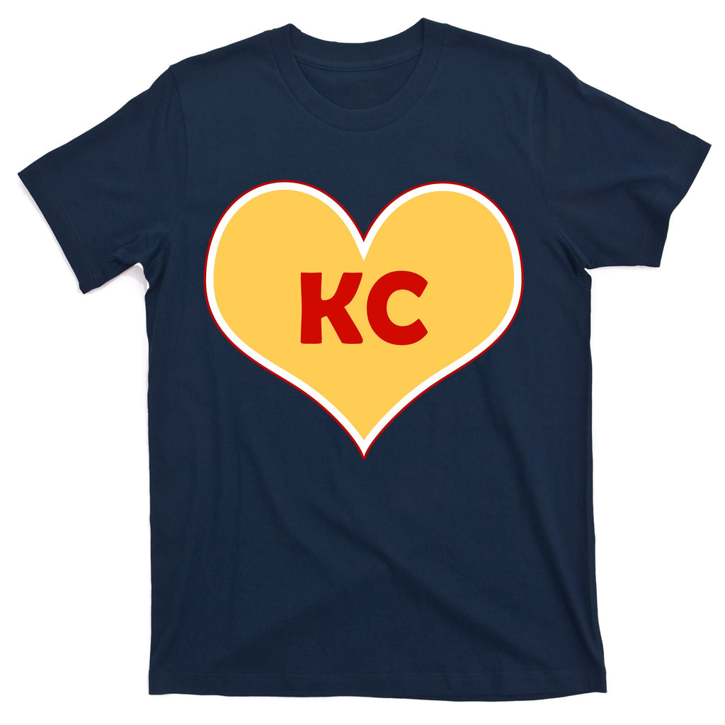 I Love Kansas City KC Football Heart T-Shirt