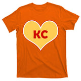 I Love Kansas City KC Football Heart T-Shirt