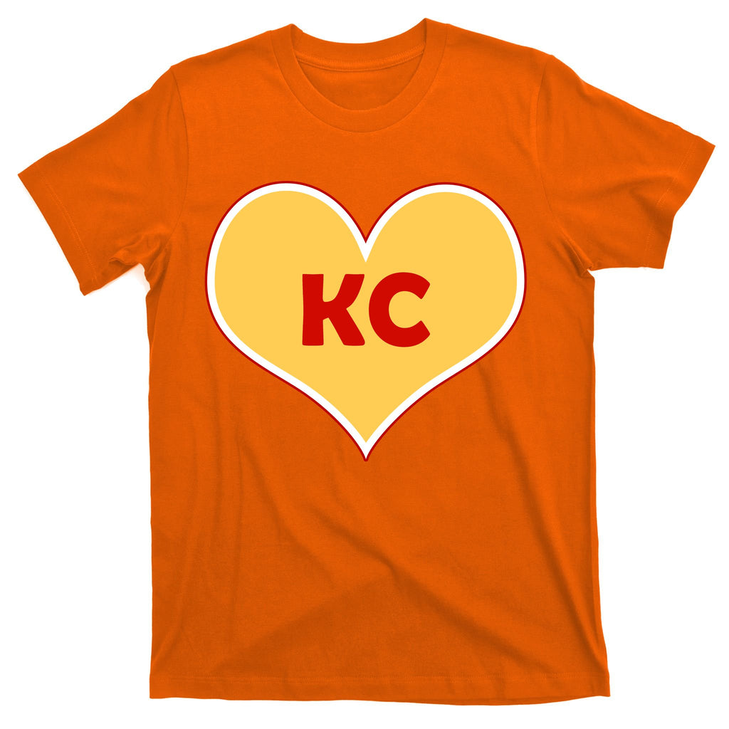 I Love Kansas City KC Football Heart T-Shirt