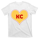 I Love Kansas City KC Football Heart T-Shirt