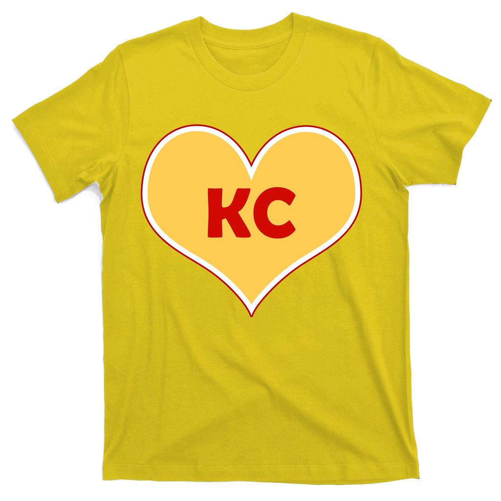 I Love Kansas City KC Football Heart T-Shirt