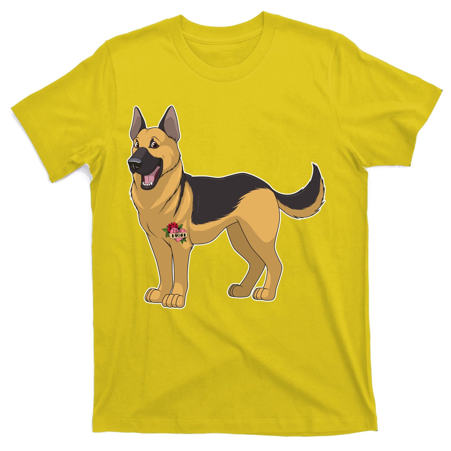 I Love Mom Tattoo German Shepard T-Shirt