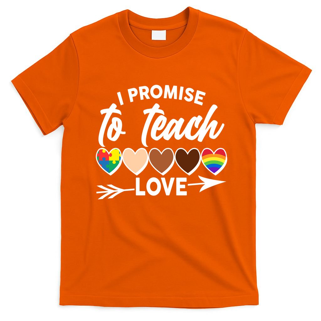 I Promise To Teach Love Diversity Equality T-Shirt