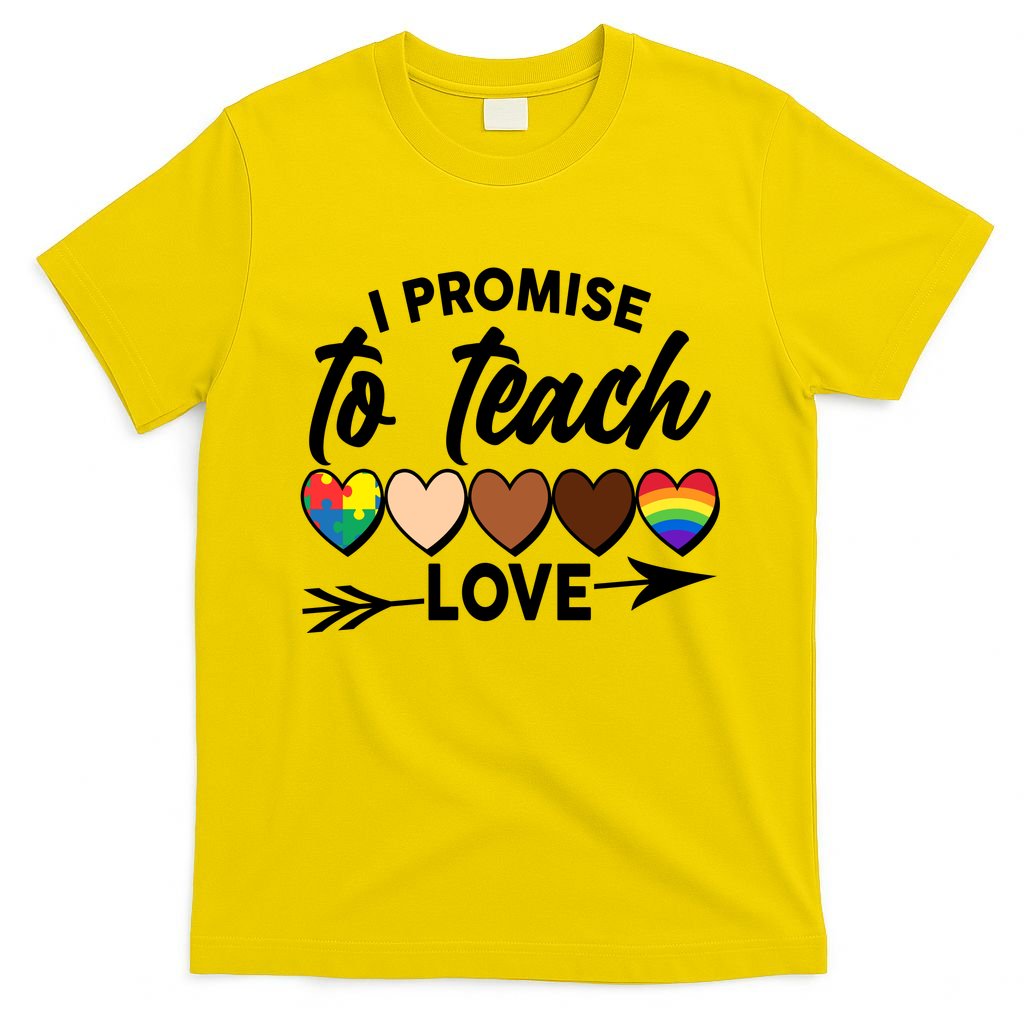 I Promise To Teach Love Diversity Equality T-Shirt