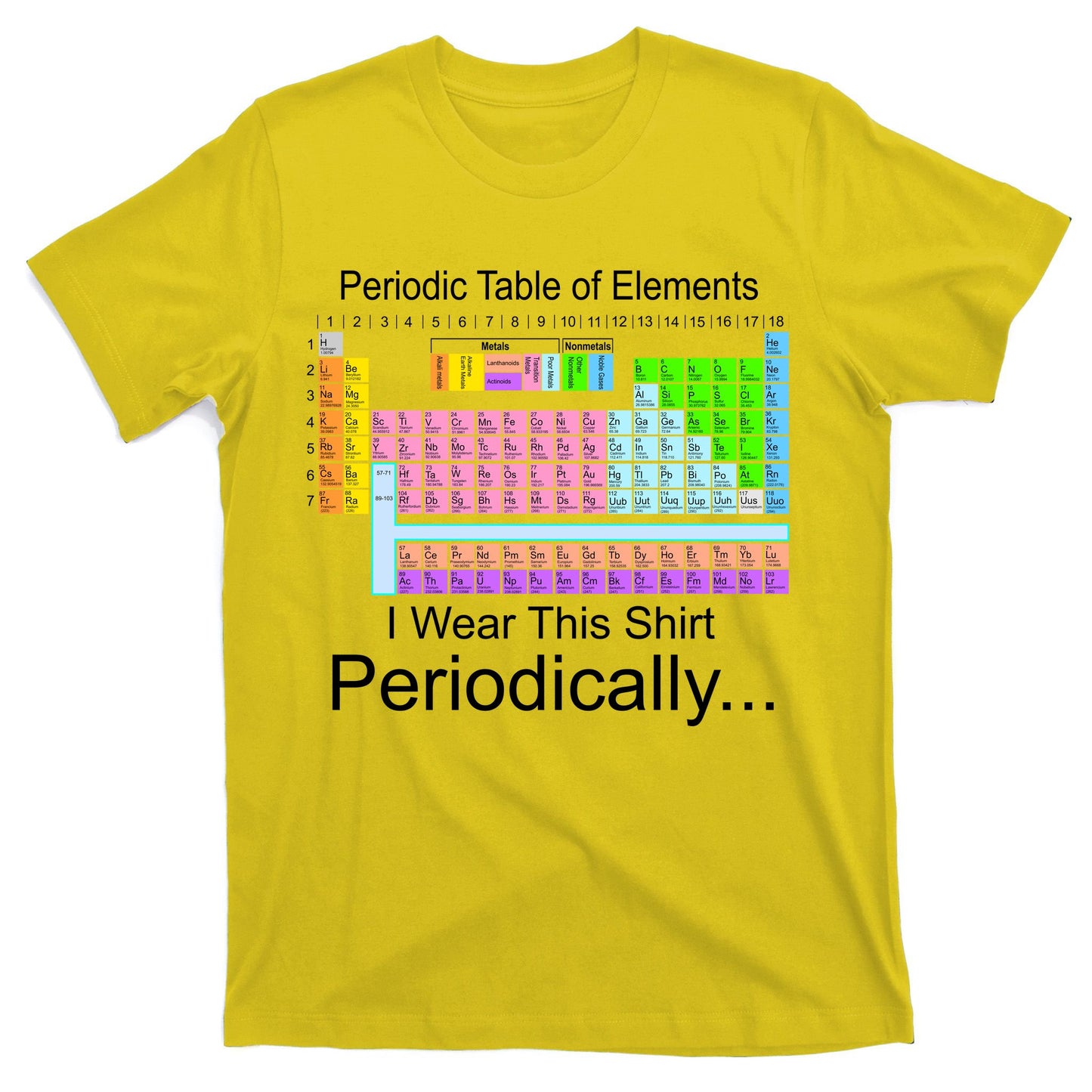 I Wear this Shirt Periodically Periodic Table of Elements T-Shirt