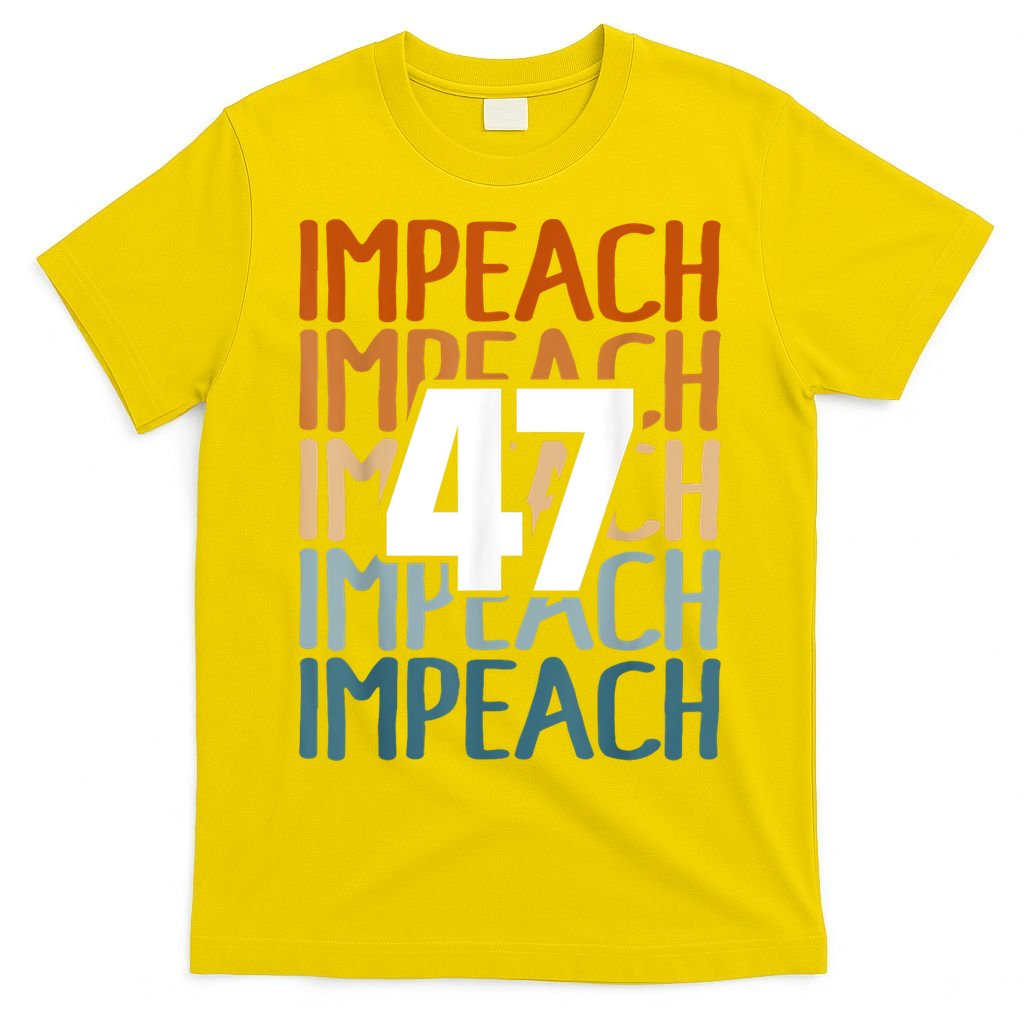 Impeach 47 Vintage Impeach Trump 47 Distressed Anti Trump T-Shirt